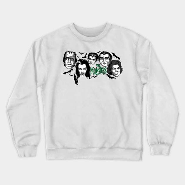 Munster Family Crewneck Sweatshirt by Screen Fiend Merch